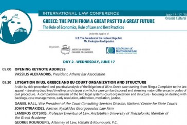 1o Διεθνές Νομικό Συνέδριο. Ελλάδα: Η διαδρομή από ένα ένδοξο παρελθόν σε ένα ένδοξο μέλλον