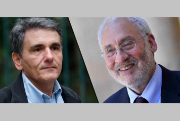 Συνάντηση του υπ.οικ. Ευκλείδη Τσακαλώτου με τον Αμερικανό νομπελίστα οικονομολόγο J. Stiglitz