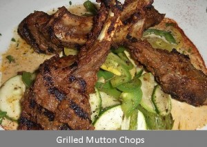 grilled muton chops