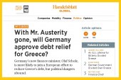 Handelsblatt: Σχέδια του ESM και της Γαλλίας για ανακούφιση χρέους στην χώρα μας